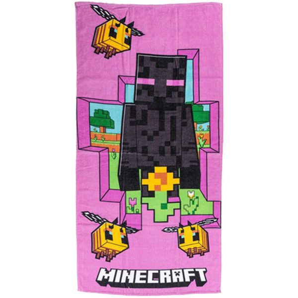 Minecraft Cherry Grove badhandduk, strandhandduk 70x140 cm