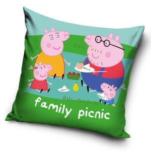 Greta gris picknick sammet kuddfodral 40x40 cm