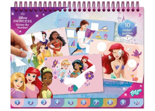 Disney Princess Story pussel med klistermärken och målarset