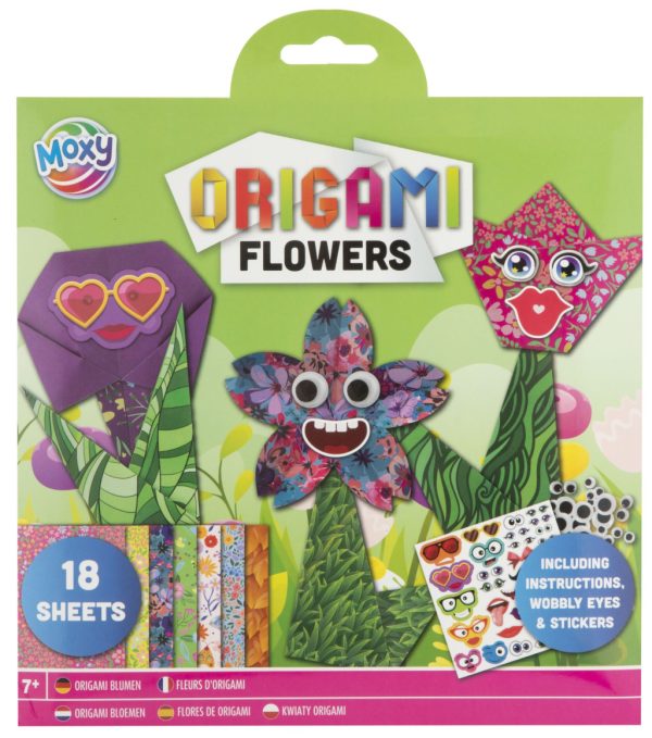 Colour Flowers origamiblommor med tillbehör