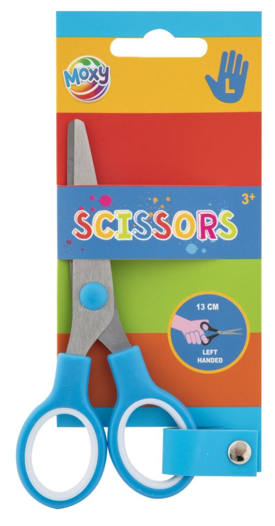 Colour Moxy blå vänsterhänta sax 13 cm
