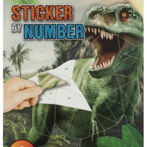 Dinosaurieexpedition pussel med klistermärken A4