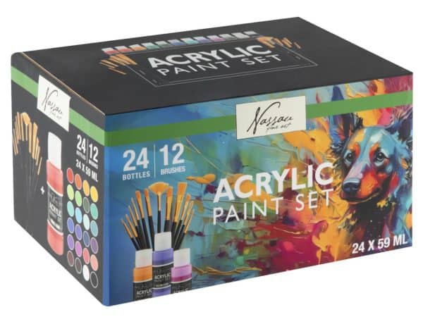 Colour Nassau akrylfärgsset med pensel