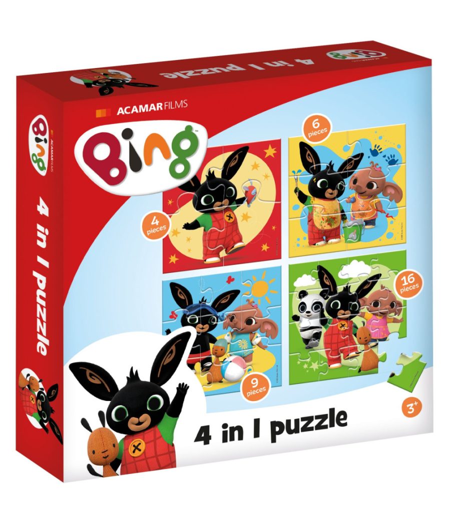 Bing 4 i 1 pussel 18x18 cm
