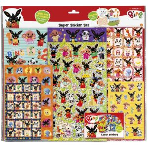 Bing Super klistermärkesset med spel 38x36 cm