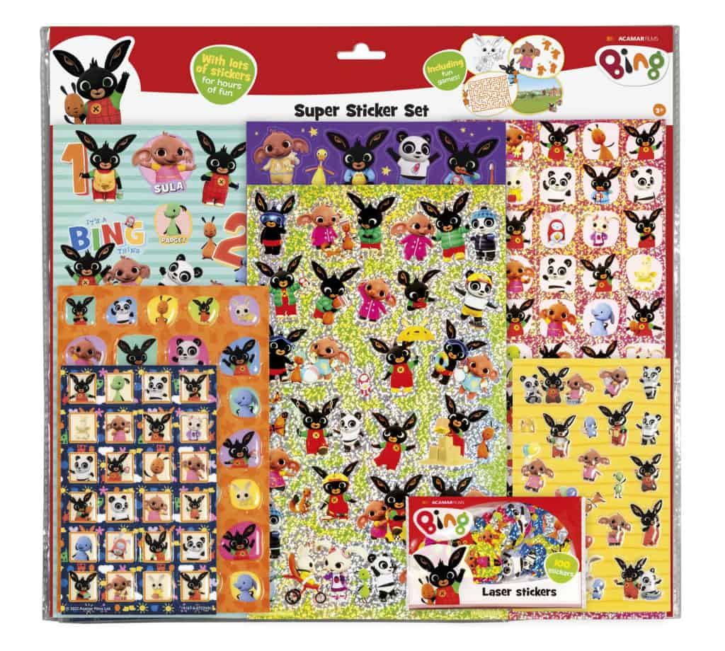 Bing Super klistermärkesset med spel 38x36 cm