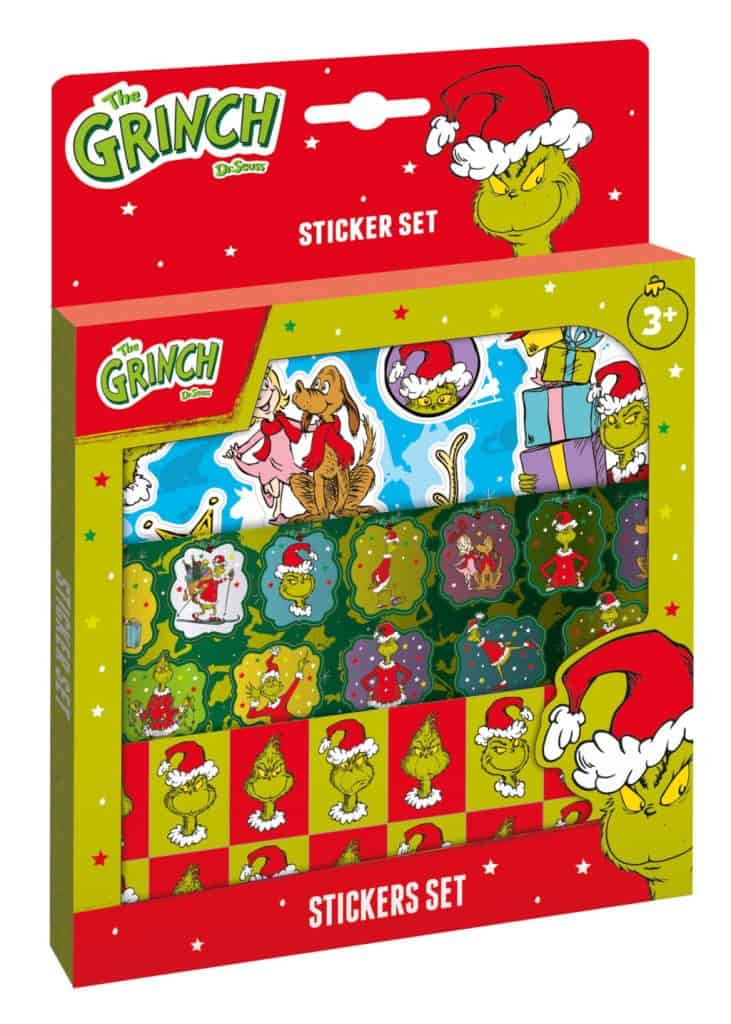 The Grinch Dr Seuss klistermärkesset 17x24 cm