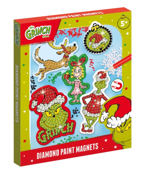 The Grinch Dr Seuss diamantmålning magnetset 15x19 cm