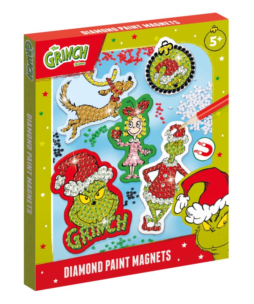 The Grinch Dr Seuss diamantmålning magnetkit 15x19 cm