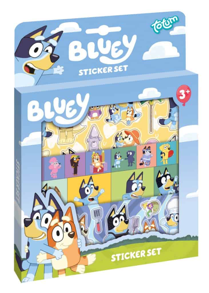 Bluey klistermärkesset 17x24 cm