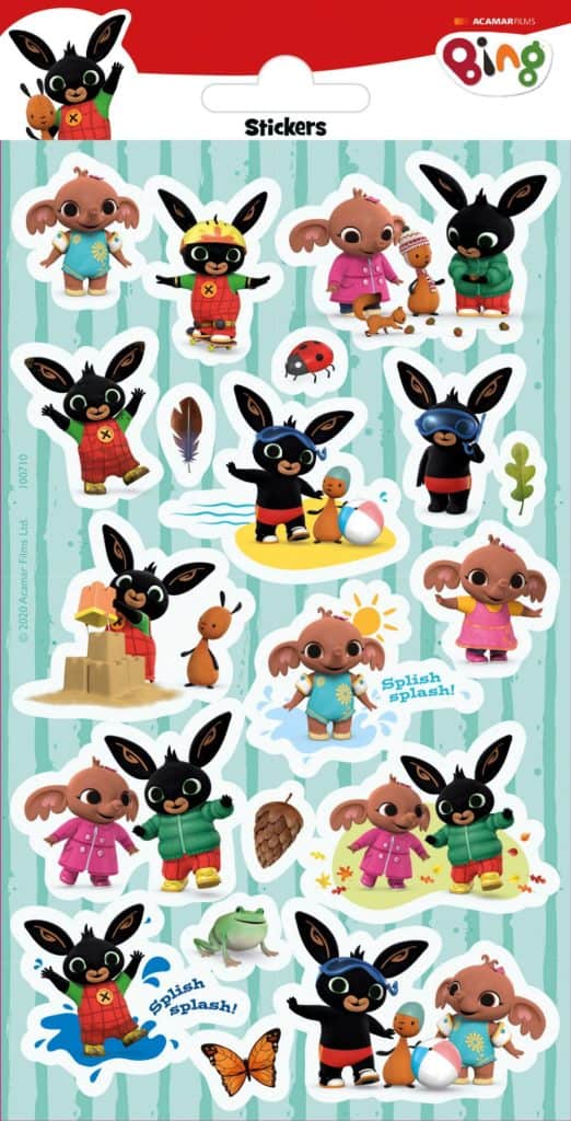 Bing Glitter Klistermärken – 10 x 20 cm
