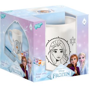 Disney Frozen målningsbar porslinsmugg 235 ml med presentförpackning
