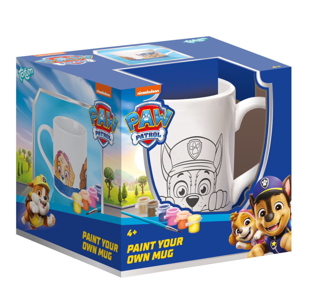 Paw Patrol målarbar porslinsmugg 235 ml i presentförpackning