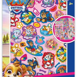Paw Patrol Puppy Love klistermärkesbok med glitter