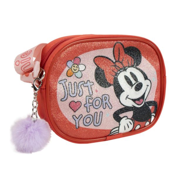Disney Minnie For You glittrig axel- och crossbodyväska