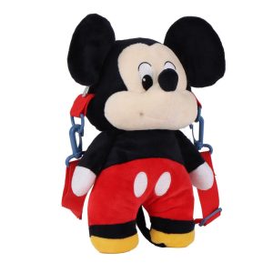 Disney Mickey leende plyschryggsäck, väska 28 cm