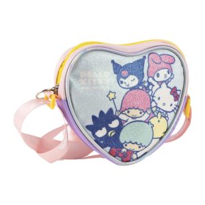 Hello Kitty Friends glittrig axelväska