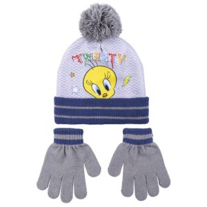 Looney Tunes Tweety barnmössa och vantar set