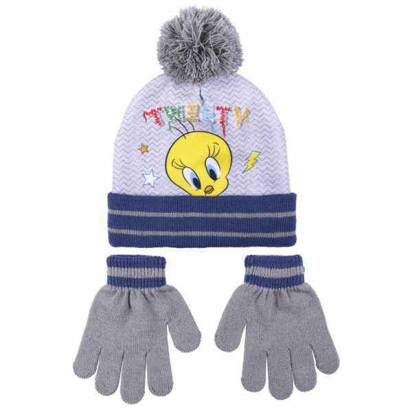 Looney Tunes Tweety barnmössa och vantar set