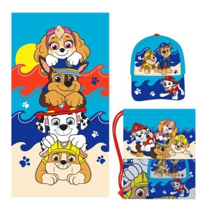 Paw Patrol set med handduk, gympåse och keps