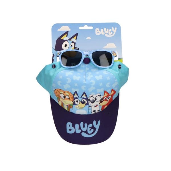 Bluey Blue Team solglasögon och keps set