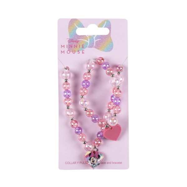 Disney Minnie halsband och armband med bubbelpärlor