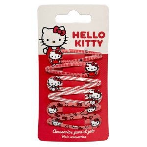 Hello Kitty Set med 6 hårklämmor