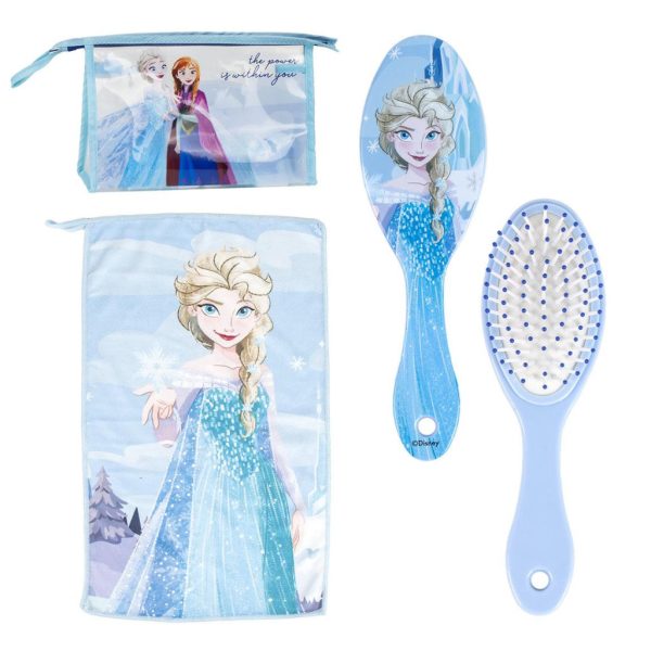 Disney Frozen hygienset med handduk, hårborste och necessär