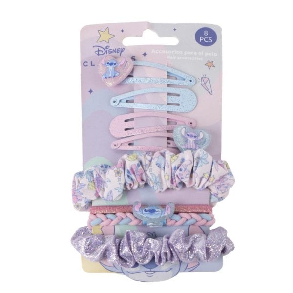 Disney Lilo och Stitch hårklämma och hårsnodd set, 8 delar