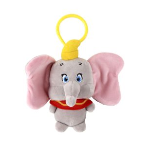 Disney Dumbo grå 3D plyschfigur med hängare, väsksmycke 13 cm