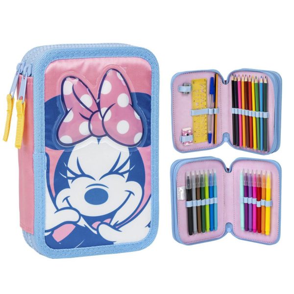 Disney Minnie fylld pennfodral med två lager