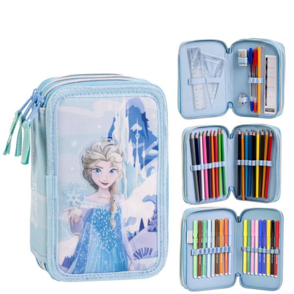 Disney Frozen Frosty 3-vånings pennfodral med innehåll