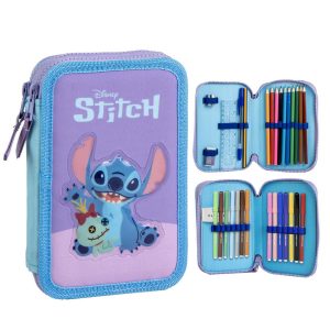 Disney Lilo and Stitch Scrump fylld pennfodral i två våningar