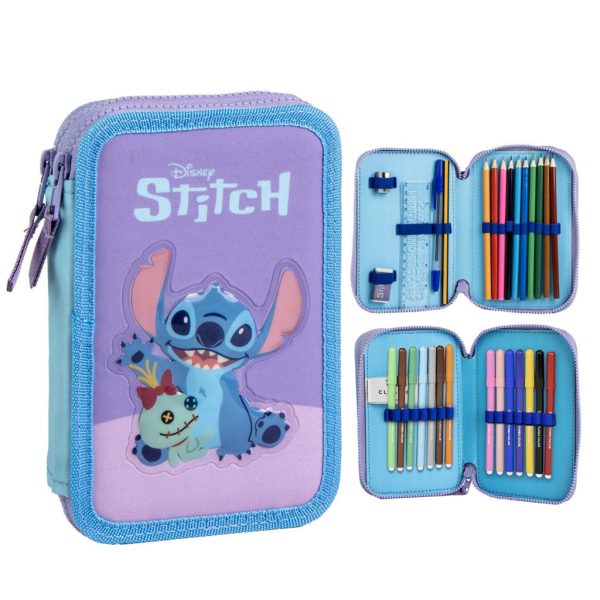 Disney Lilo and Stitch Scrump fylld pennfodral i två våningar