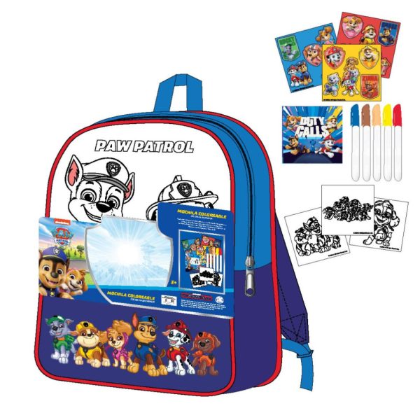 Paw Patrol Duty Calls färgläggningsbar ryggsäck 38 cm