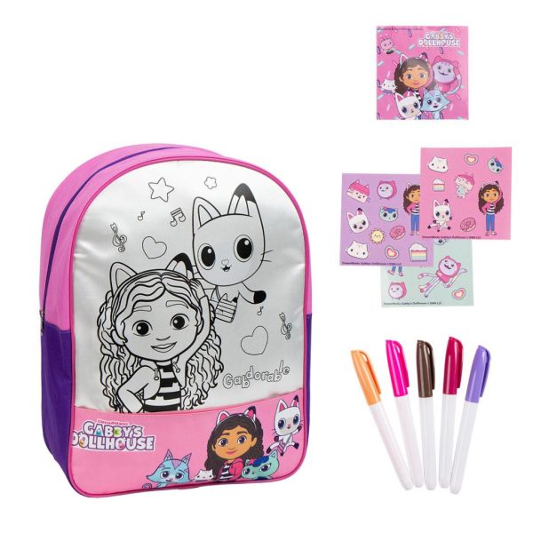 Gabbys Dockskåp Gabdorable färgläggningsbar ryggsäck 38 cm