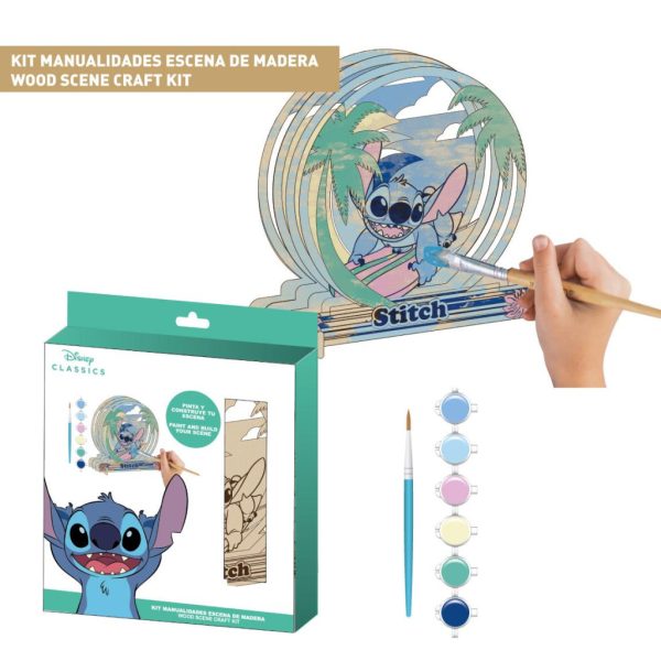 Disney Lilo and Stitch målningsbar trätavla Palm 21x21 cm