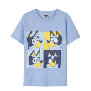 Bluey Mosaic barnkort t-shirt, topp 2 år / 92 cm