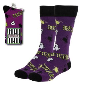 Beetlejuice Purple vuxen långa strumpor 38/45