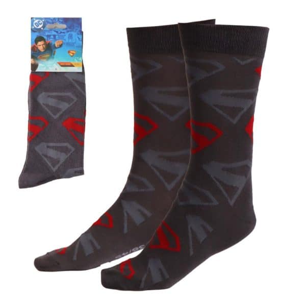 Superman grå långa strumpor för vuxna 38/45
