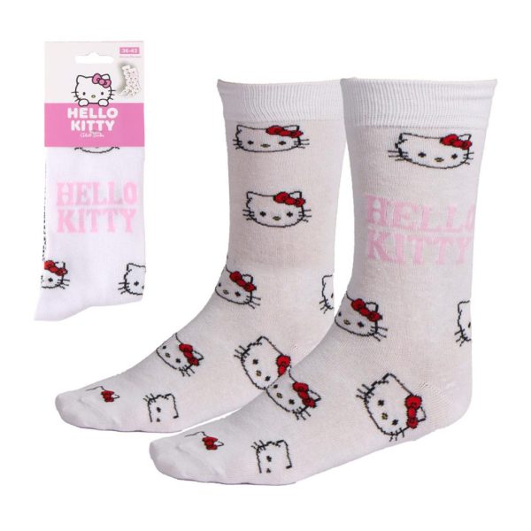 Hello Kitty vita långstrumpor för vuxna 36/43