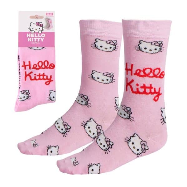 Hello Kitty Mini Head vuxen långa strumpor 36/43