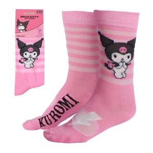 Hello Kitty Kuromi Rosa långa strumpor för vuxna 36/43