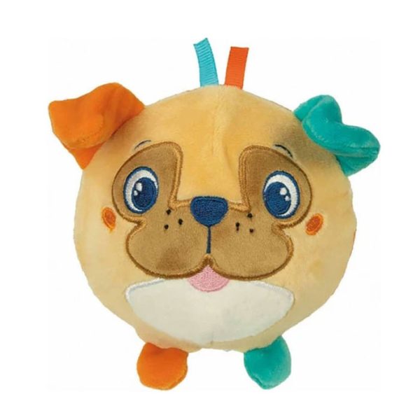 Animals Buddy hund mjukisdjur med skallra, 10 cm