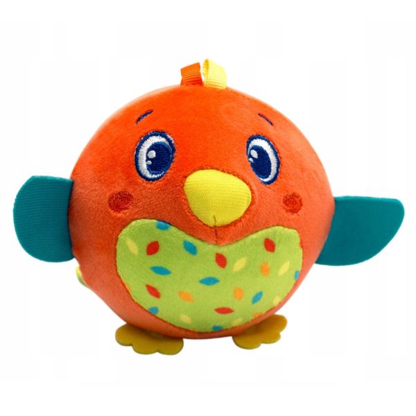 Bird mjukisdjur med skallra Peachy, 10 cm