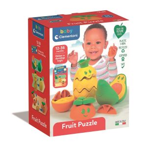 Fruits Friendly Faces Fruktsorteringsleksak för bebisar, Clementoni pussel
