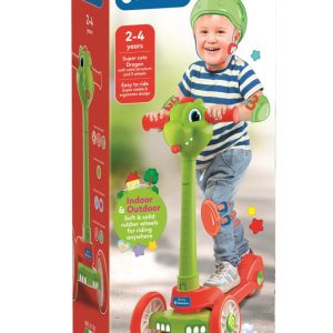 Grön trehjulig drak-scooter Clementoni