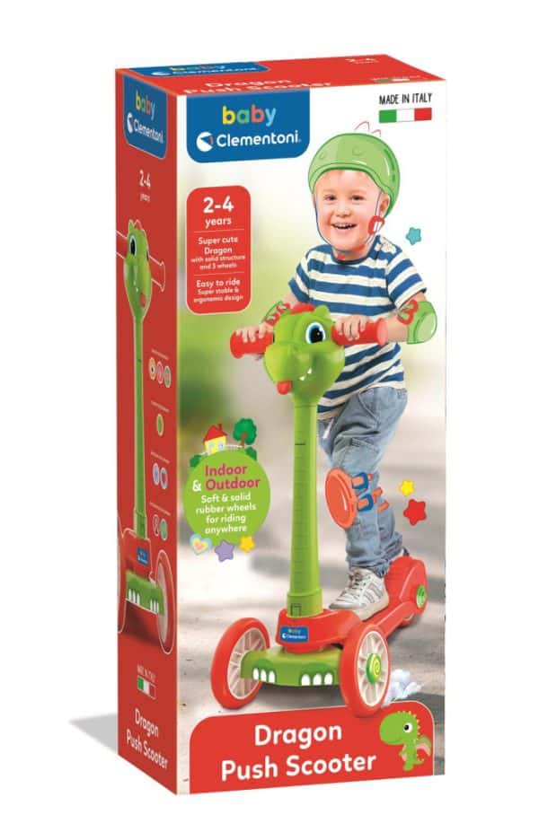 Grön trehjulig drak-scooter Clementoni