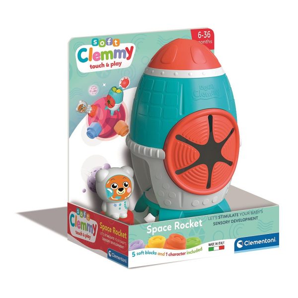 Space Clemmy raket leksak för motorikutveckling Clementoni