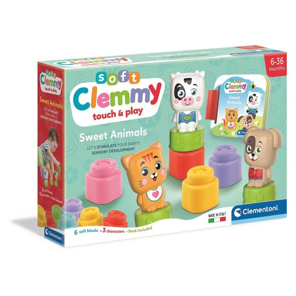 Animals Clemmy mjukt lekset Clementoni 31x21 cm